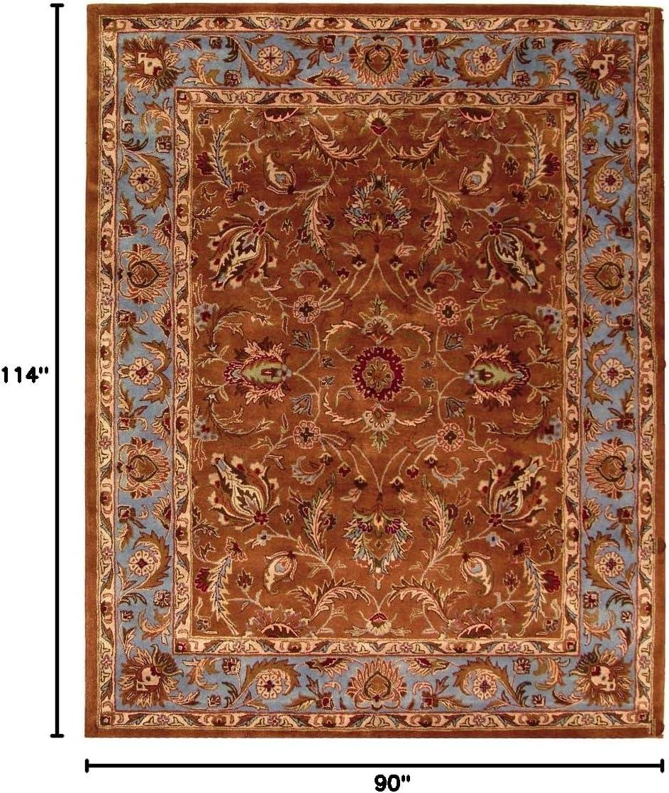 Heritage HG812 Hand Tufted Area Rug - Brown/Blue - 7'6"x9'6" - Safavieh.