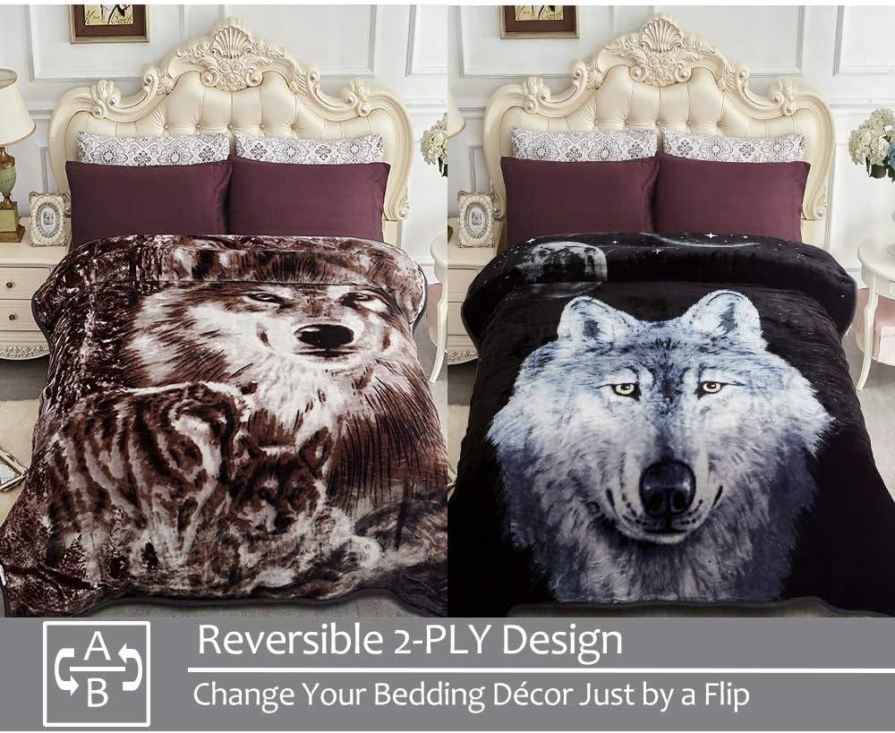 JYK Plush Fleece Blanket Queen Size 91" x 75", 3.7LBs 1 Ply Soft Korean Mink Warm Lightweight Blanket for Bed Couch for Spring Autumn Winter