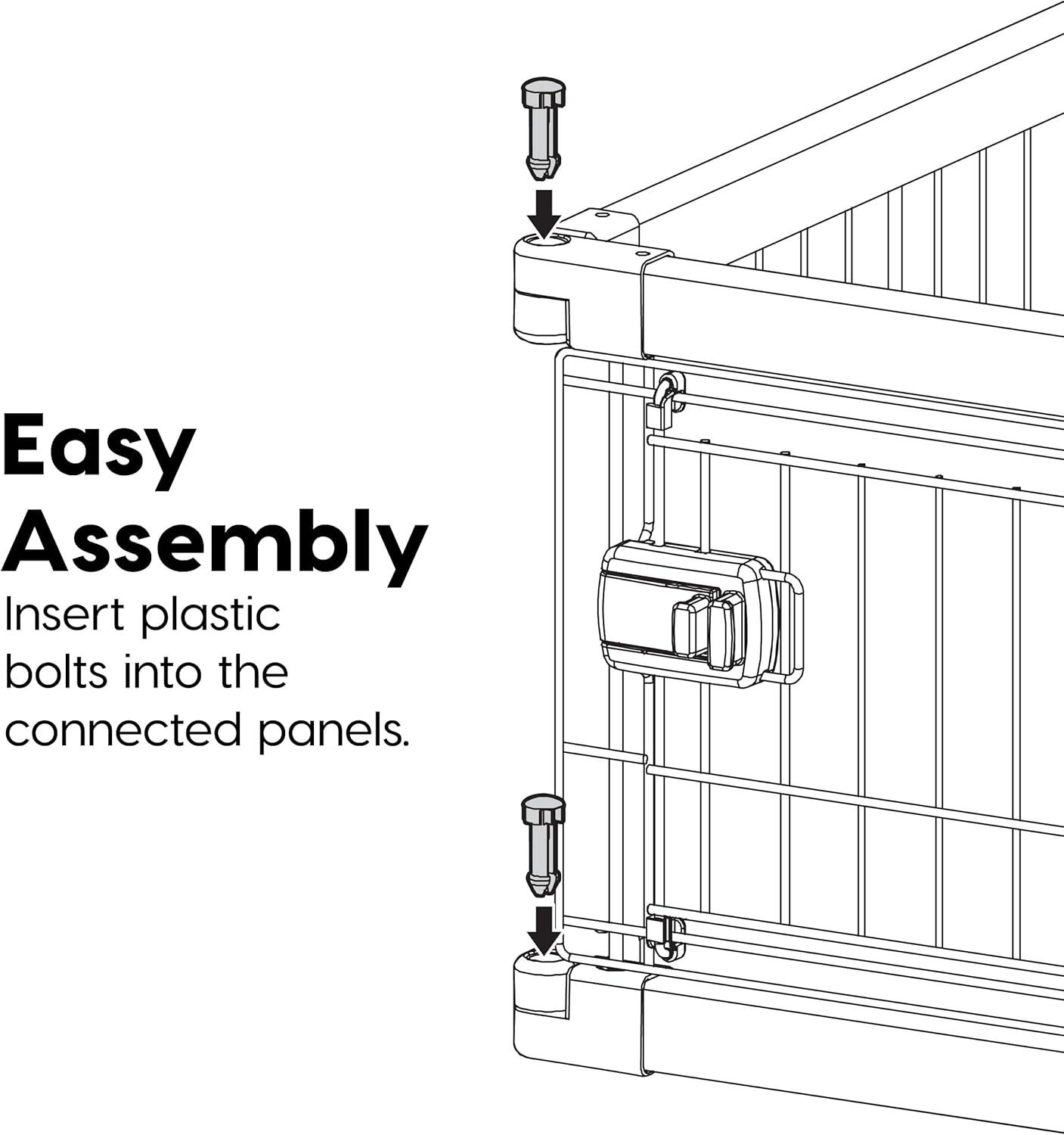 IRIS USA, Inc. 4 Panel Metal Exercise Pen With Door