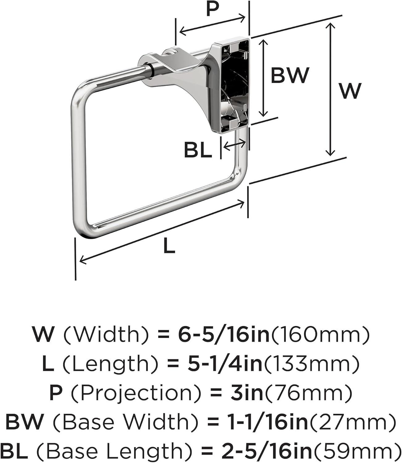 Amerock Davenport Wall Mounted Towel Ring