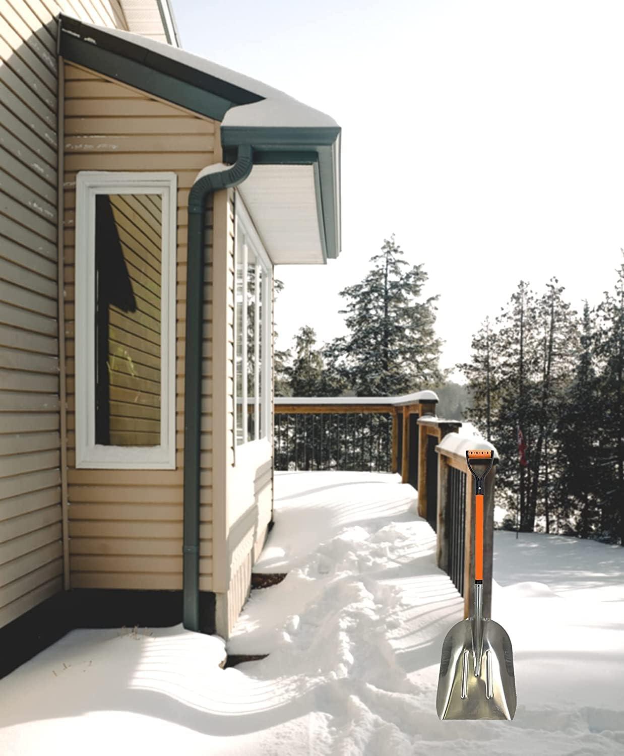 Ashmanonline Aluminium 48 Inch Snow Shovel with Large Head and Durable Handle (2 Pack)