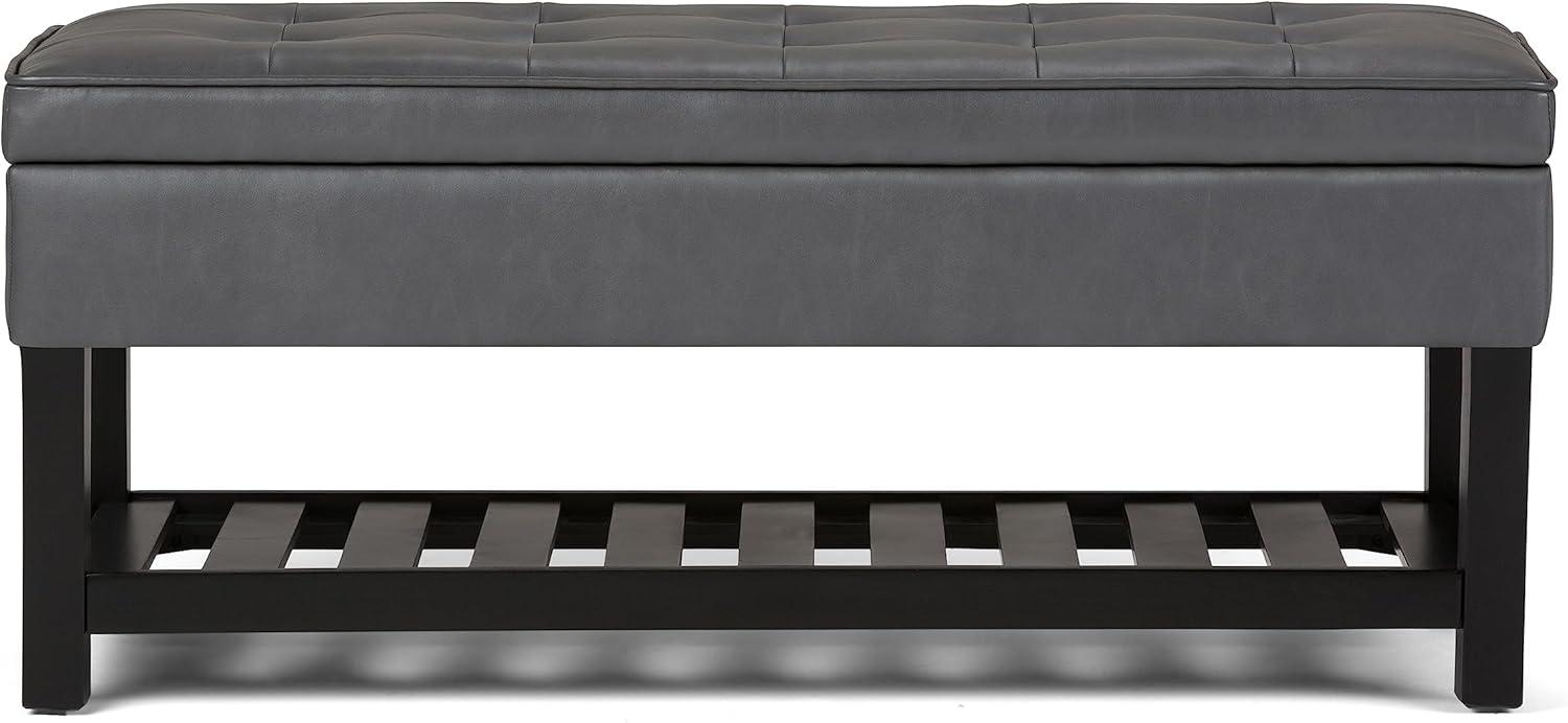 Cosmopolitan Faux Leather Upholstered Storage Bench