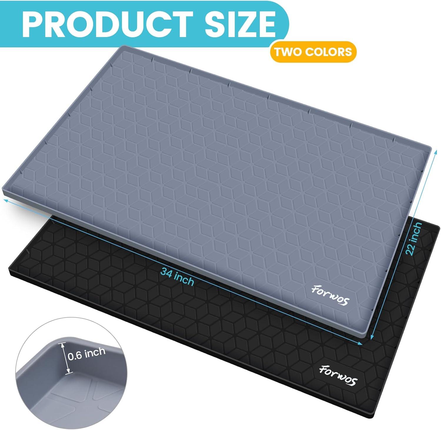 Gray Extra Thick Silicone Under Sink Mat and Cabinet Protector