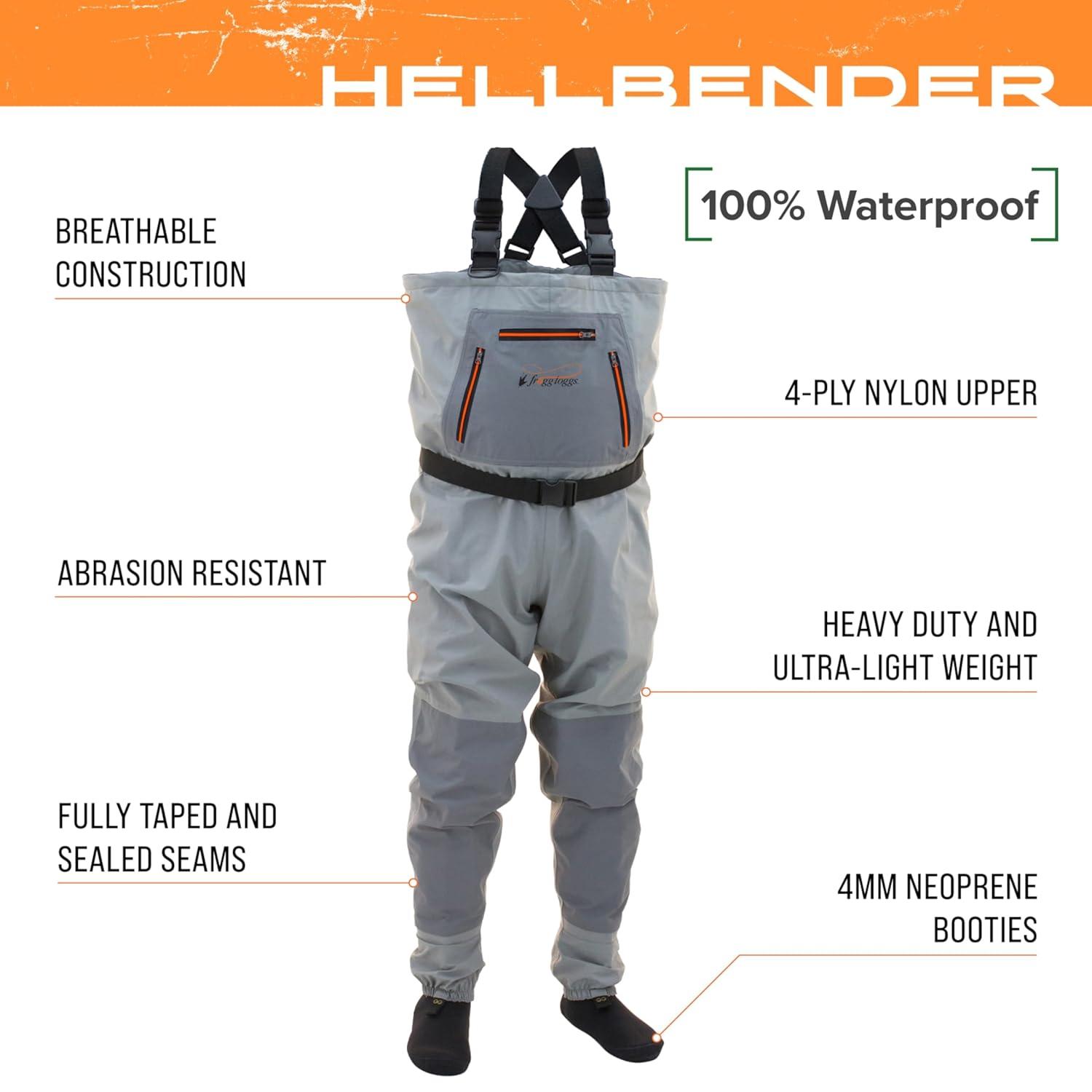 Frogg Toggs Men's Hellbender Stockingfoot Chest Wader | Slate / Gray | Size MD