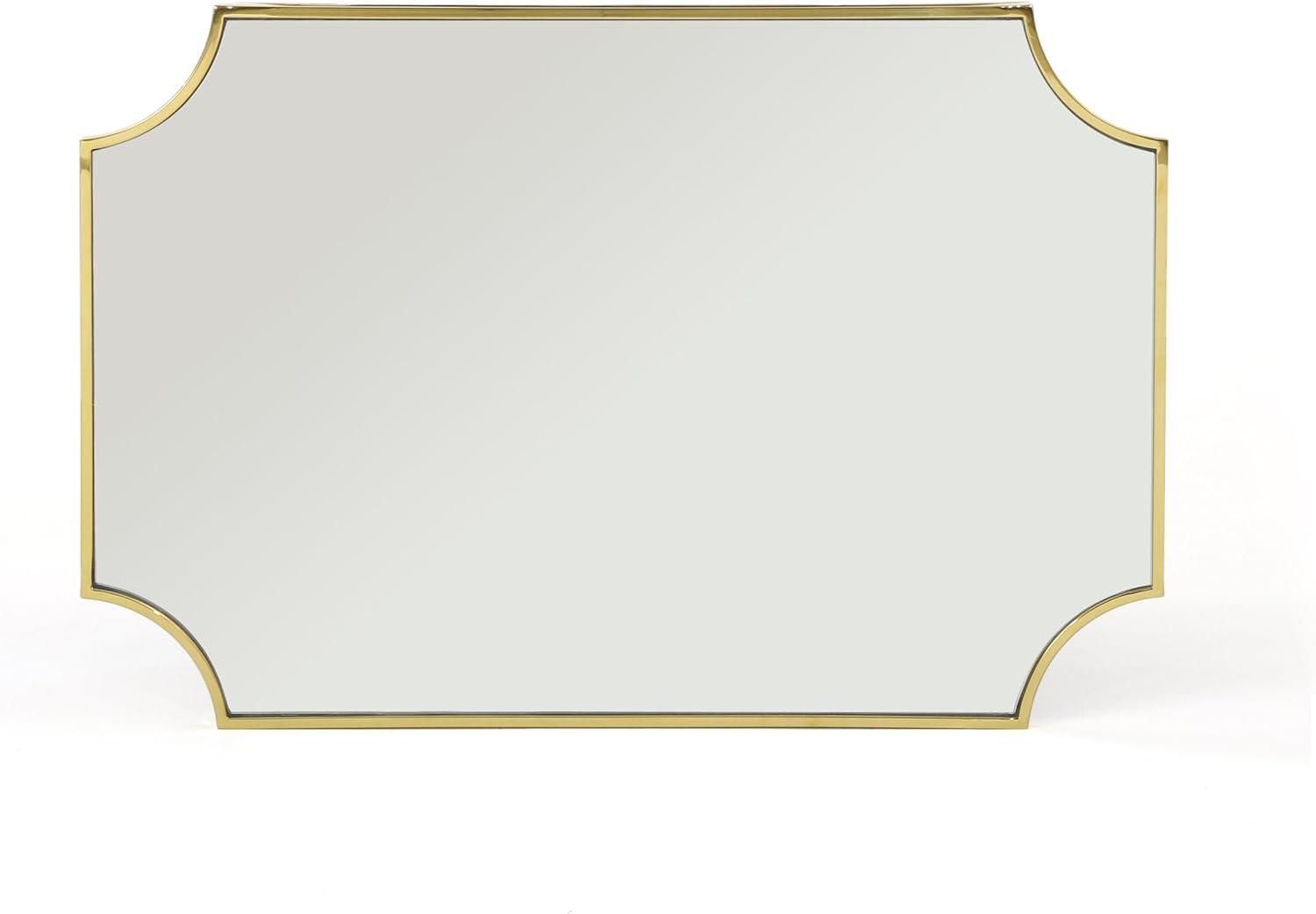 GDF Studio Estelle Glam Stainless Steel Wall Mirror, Gold