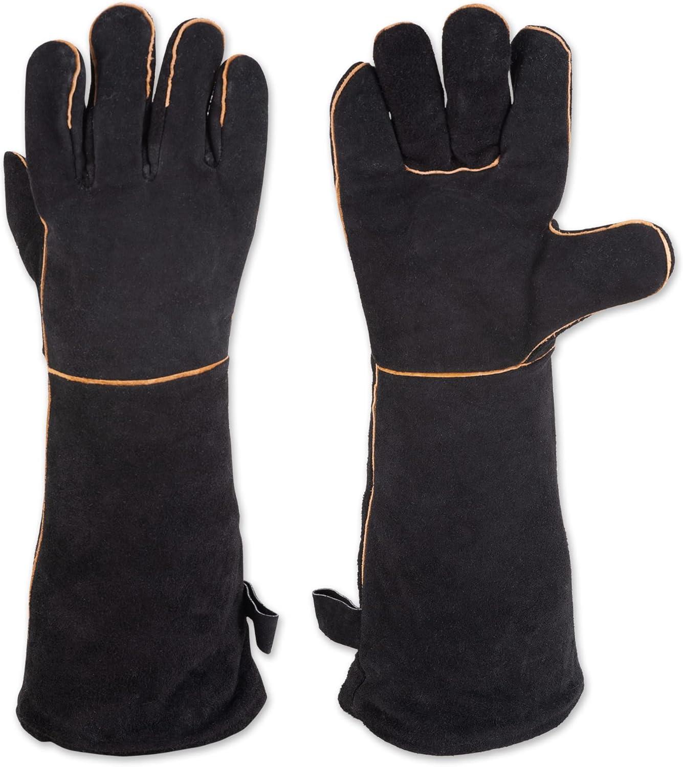 Design Imports Design Imports Leather Oven Glove Set (Set of 2)