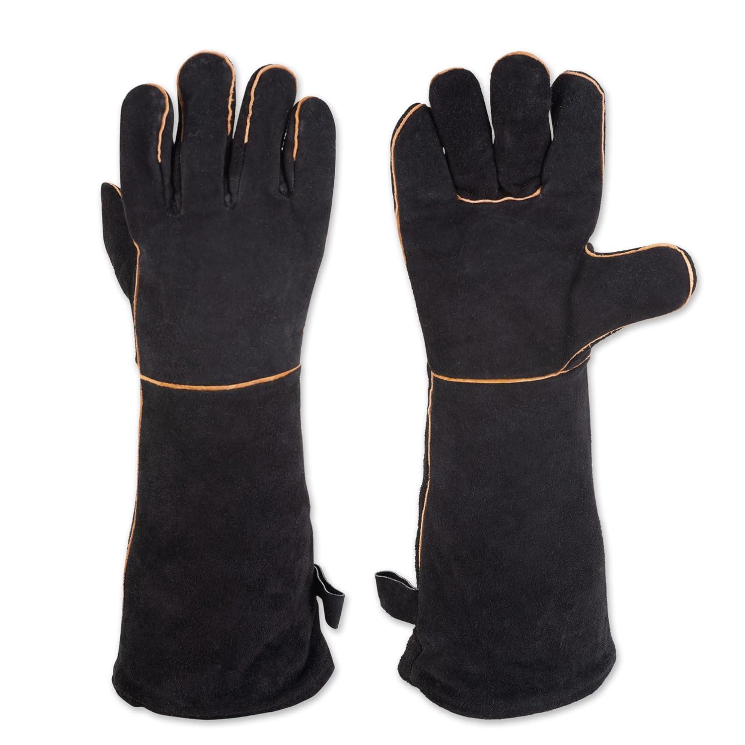 Design Imports Design Imports Leather Oven Glove Set (Set of 2)