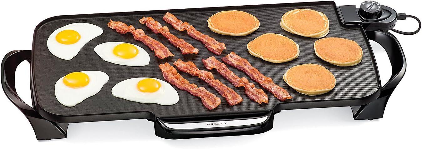Presto 22 in Electric Griddle - Extra Large Cooking Surface, Non Stick, Fast & Even Heating