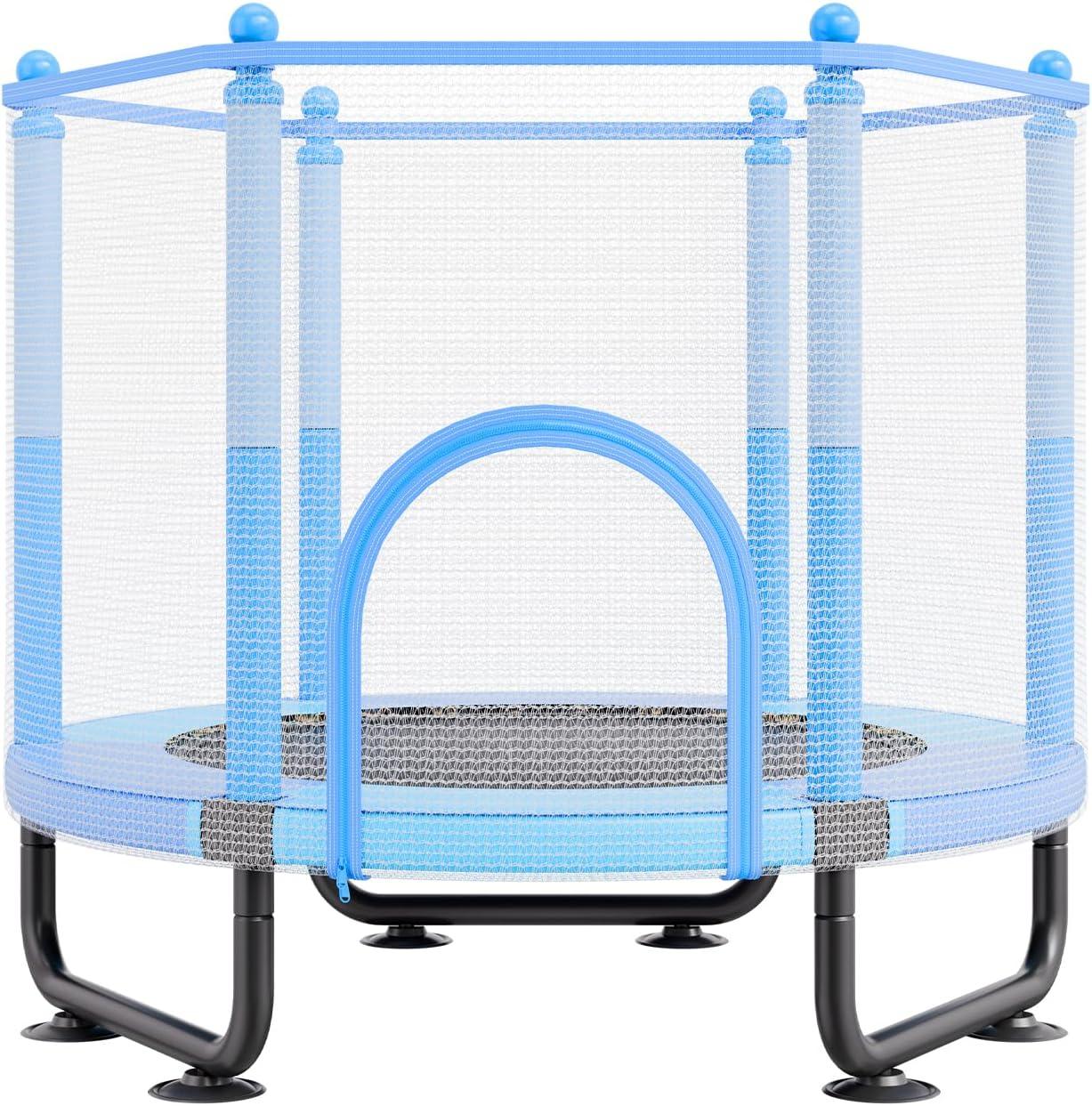 VEVOR 60" Trampoline for Kids Mini Toddler Trampoline with Net Indoor Outdoor