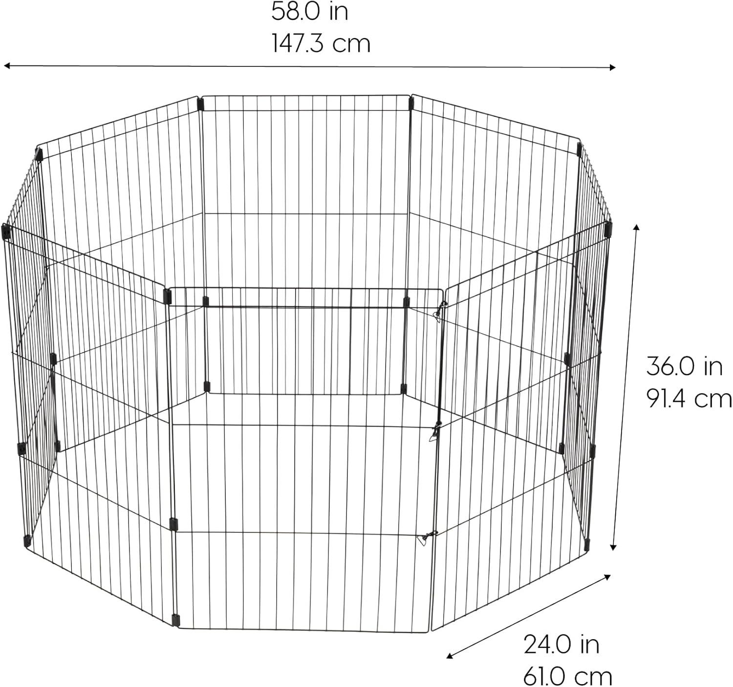 IRIS USA Exercise 8 Panel Wire Metal Pet Playpen for Dog