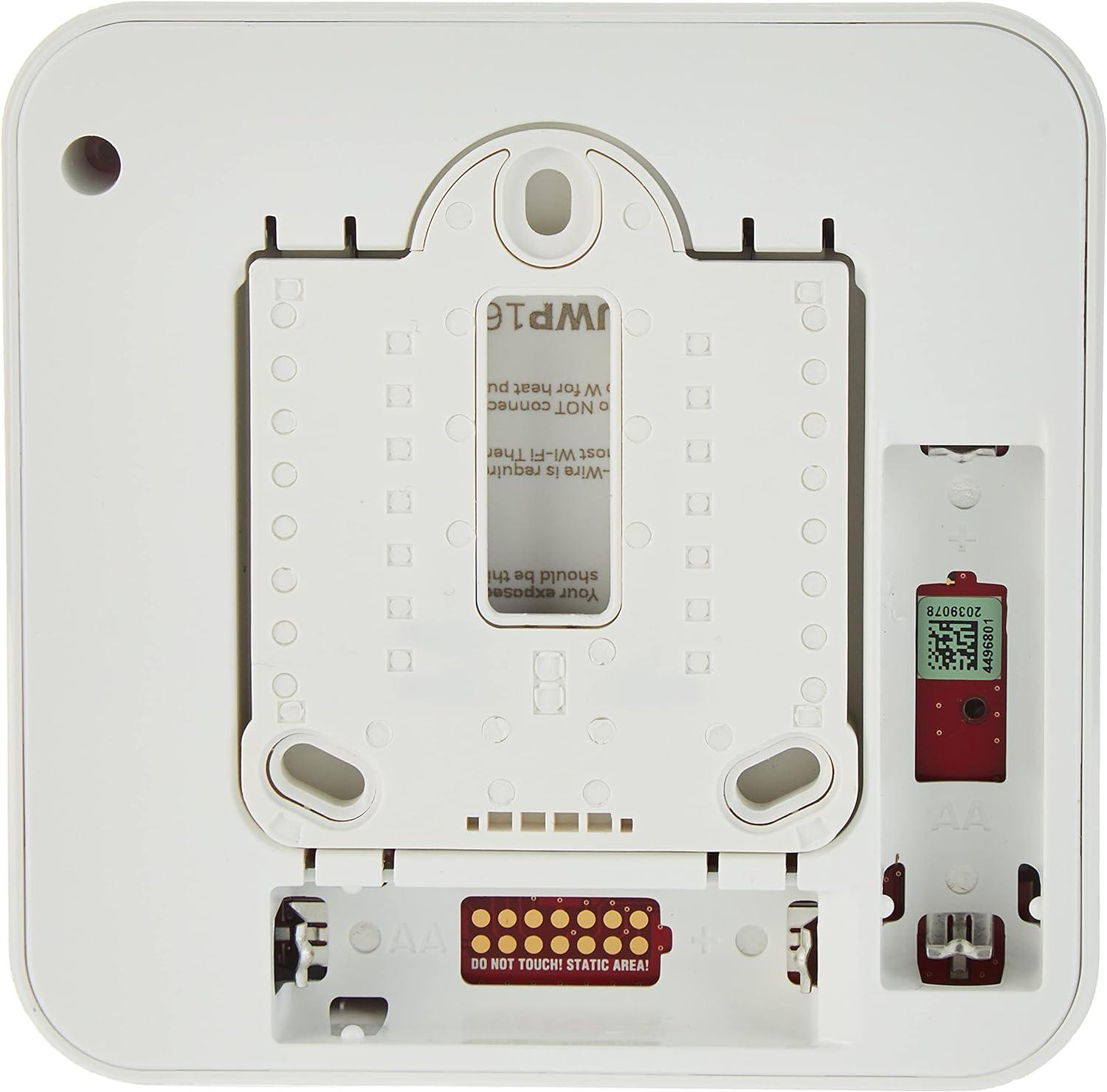 White Digital Heat Pump Thermostat with Mounting Hardware