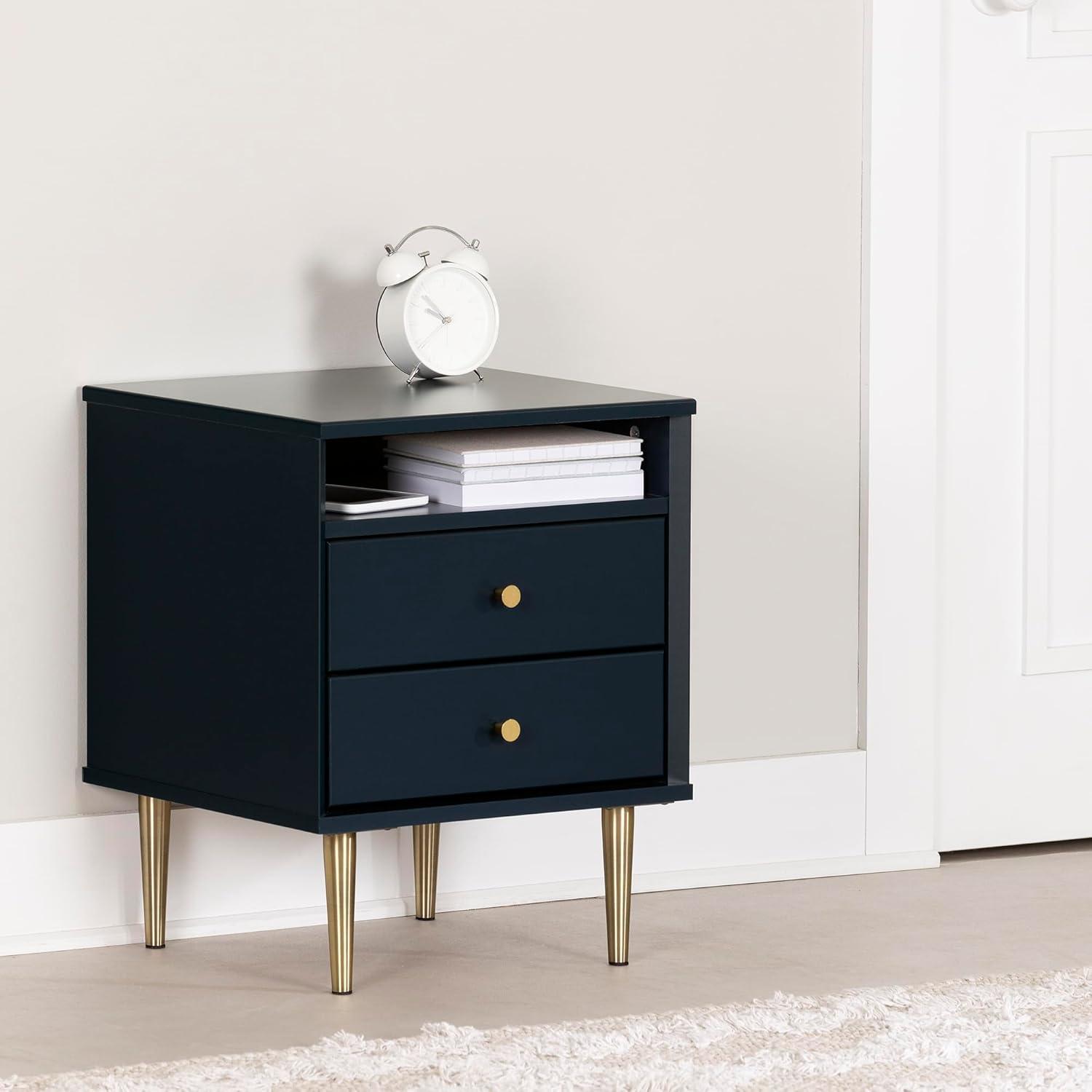 Dylane 2-Drawer Nightstand Navy - South Shore