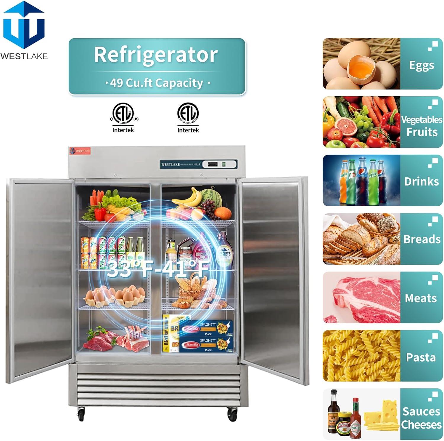 Arctic Air AR49 49 Cubic Feet Stainless Steel Refrigerator