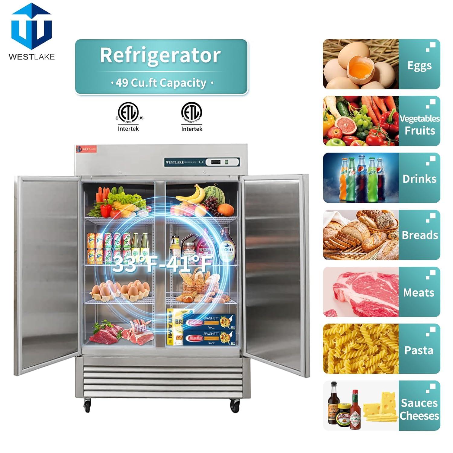 Arctic Air AR49 49 Cubic Feet Stainless Steel Refrigerator