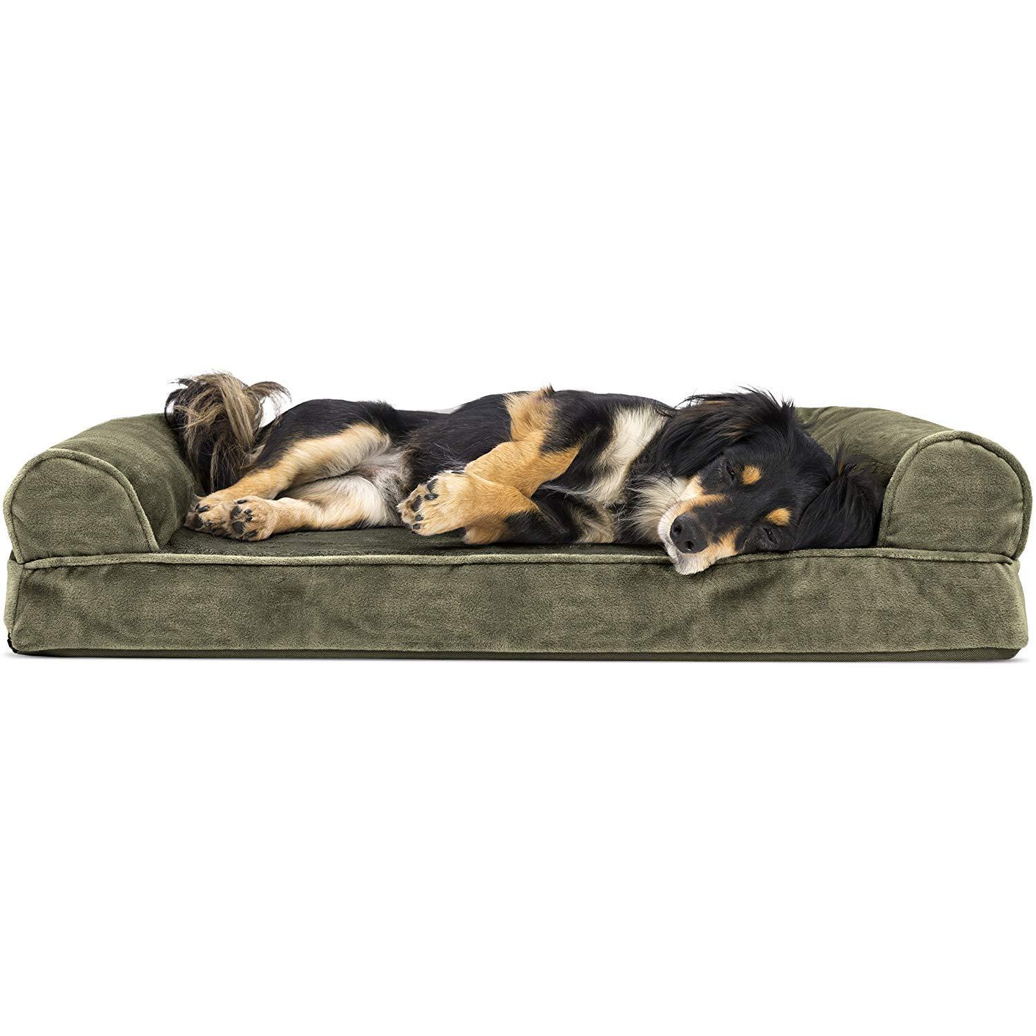 FurHaven Luxe Fur & Performance Linen Sofa Bed
