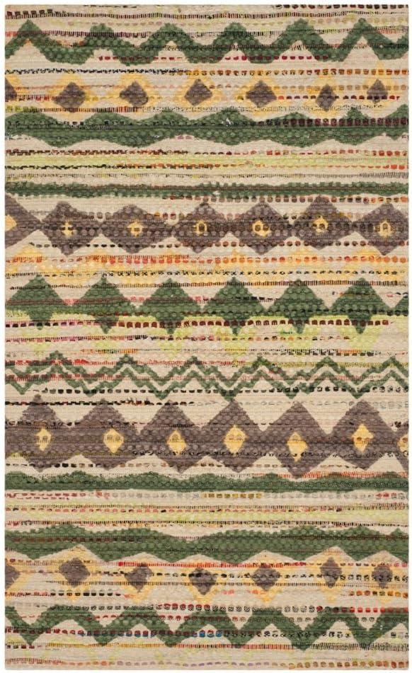 SAFAVIEH Cedar Brook Josephina Southwestern Cotton Area Rug, Green/Multi, 8' x 10'