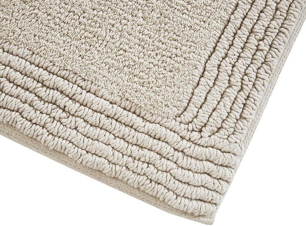 Madison Park 24"x72" Splendor Cotton Tufted Reversible Bath Rug Tan: Machine Washable, OEKO-TEX Certified