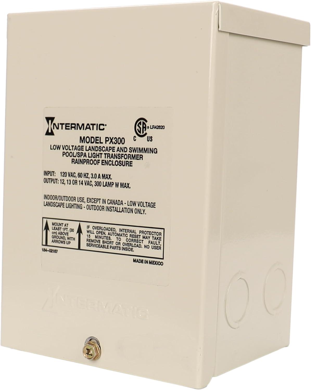 Intermatic 300W Stainless Steel Pool Light Transformer