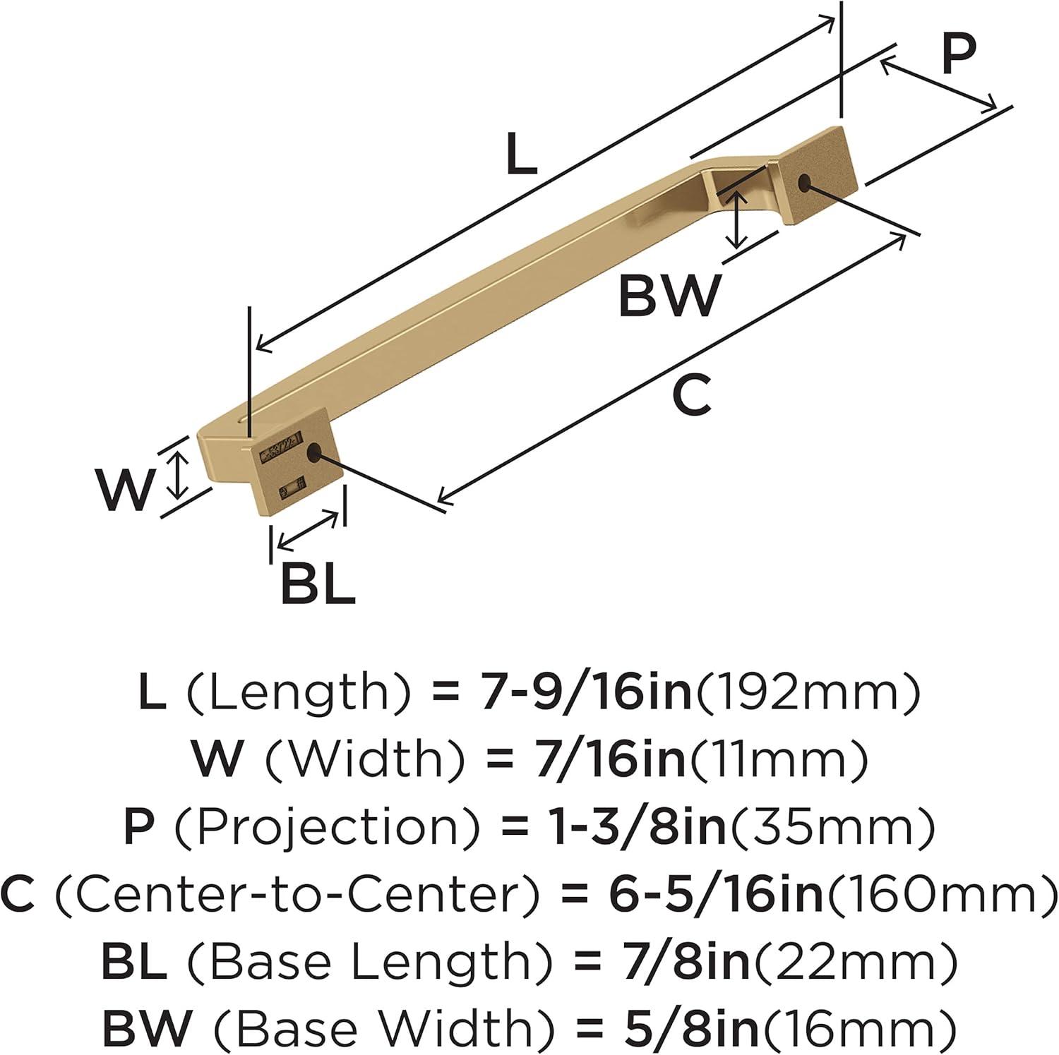 Amerock Westerly 6-5/16 inch (160mm) Center-to-Center Champagne Bronze Cabinet Pull