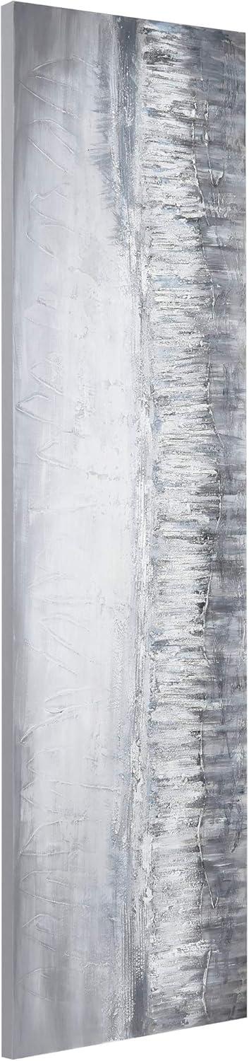 Empire Art Direct Silver Dust Textured Metallic Hand Painted Wall Art, 20" x 72" x 1.5", Ready to Hang