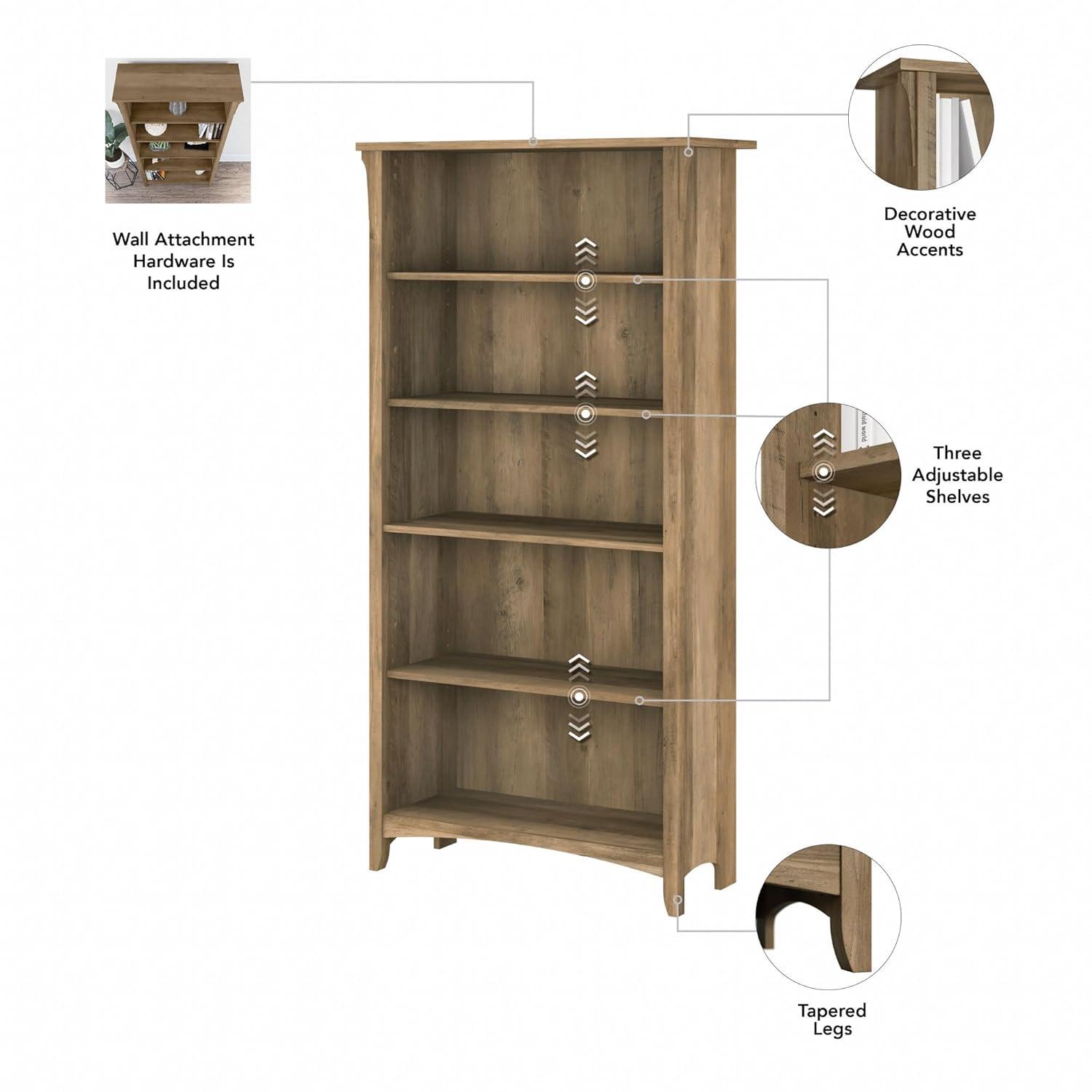 Red Barrel Studio® Khadesha 5 Shelf 63" Standard Bookcase