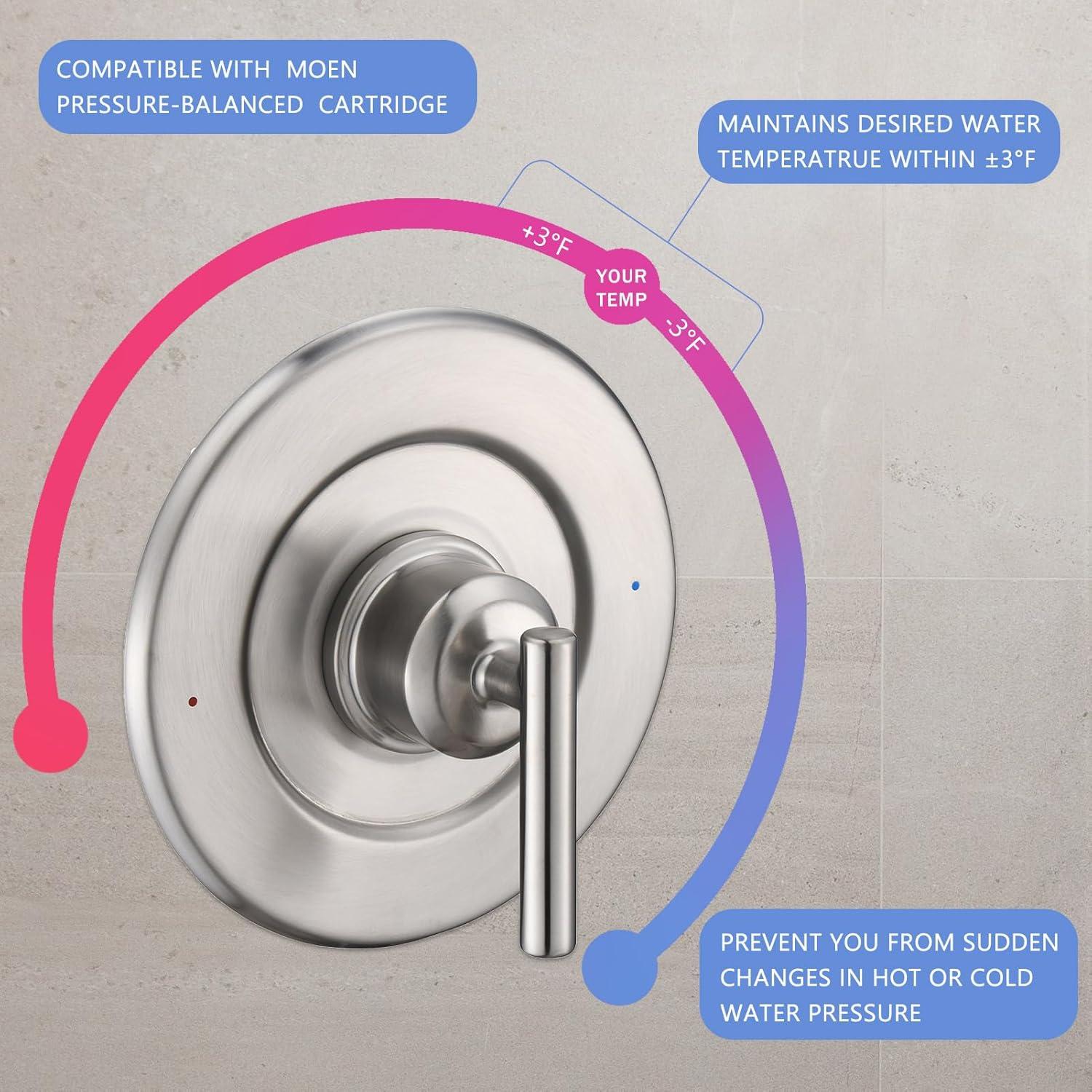 Gibson Posi-Temp Shower Handle Trim Kit, Valve Required
