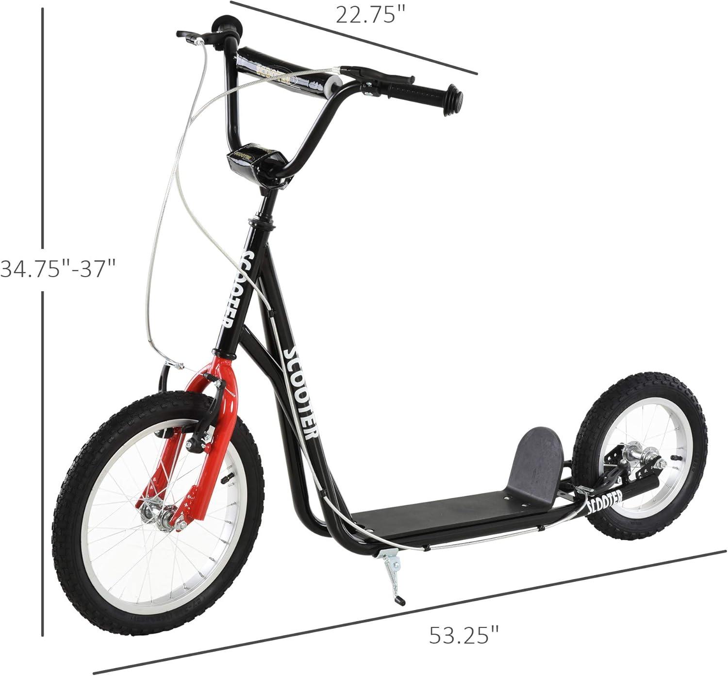 Green Adjustable Steel Frame Youth Kick Scooter