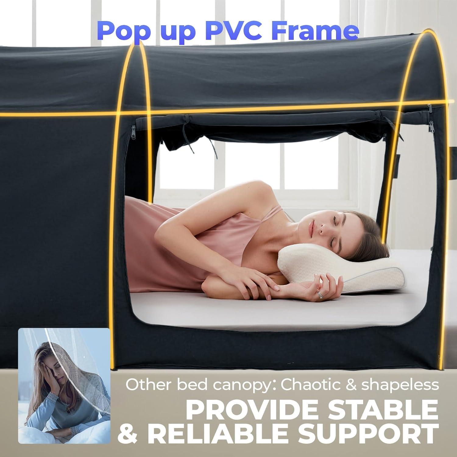 Alvantor Bed Tent Charcoal Pop Up Canopy Queen