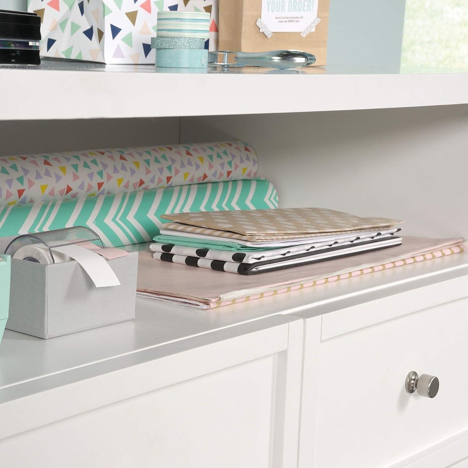 White 4-Drawer Office Storage Cabinet with Adjustable Shelving