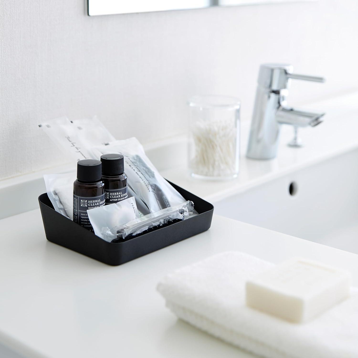 Yamazaki Home Space Saving Vanity Tray, Sloped, Steel, Large