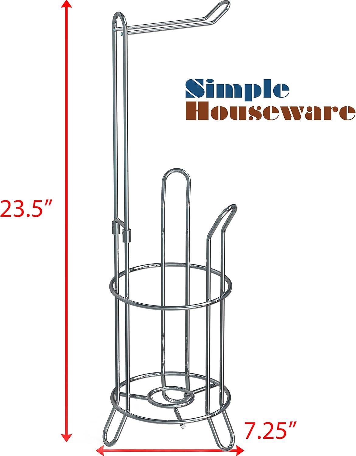 Simple Houseware Bathroom Toilet Tissue Roll Holder Stand with Cell Phone Holder, Bronze C33
