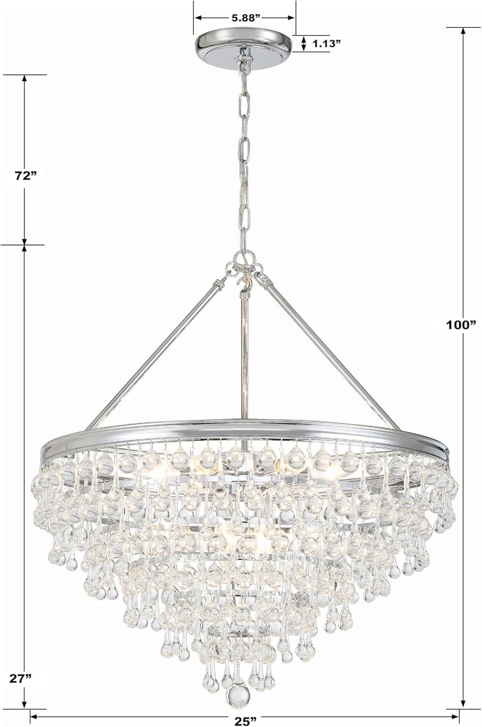 Crystorama Lighting Calypso 8 - Light Chandelier in  Polished Chrome