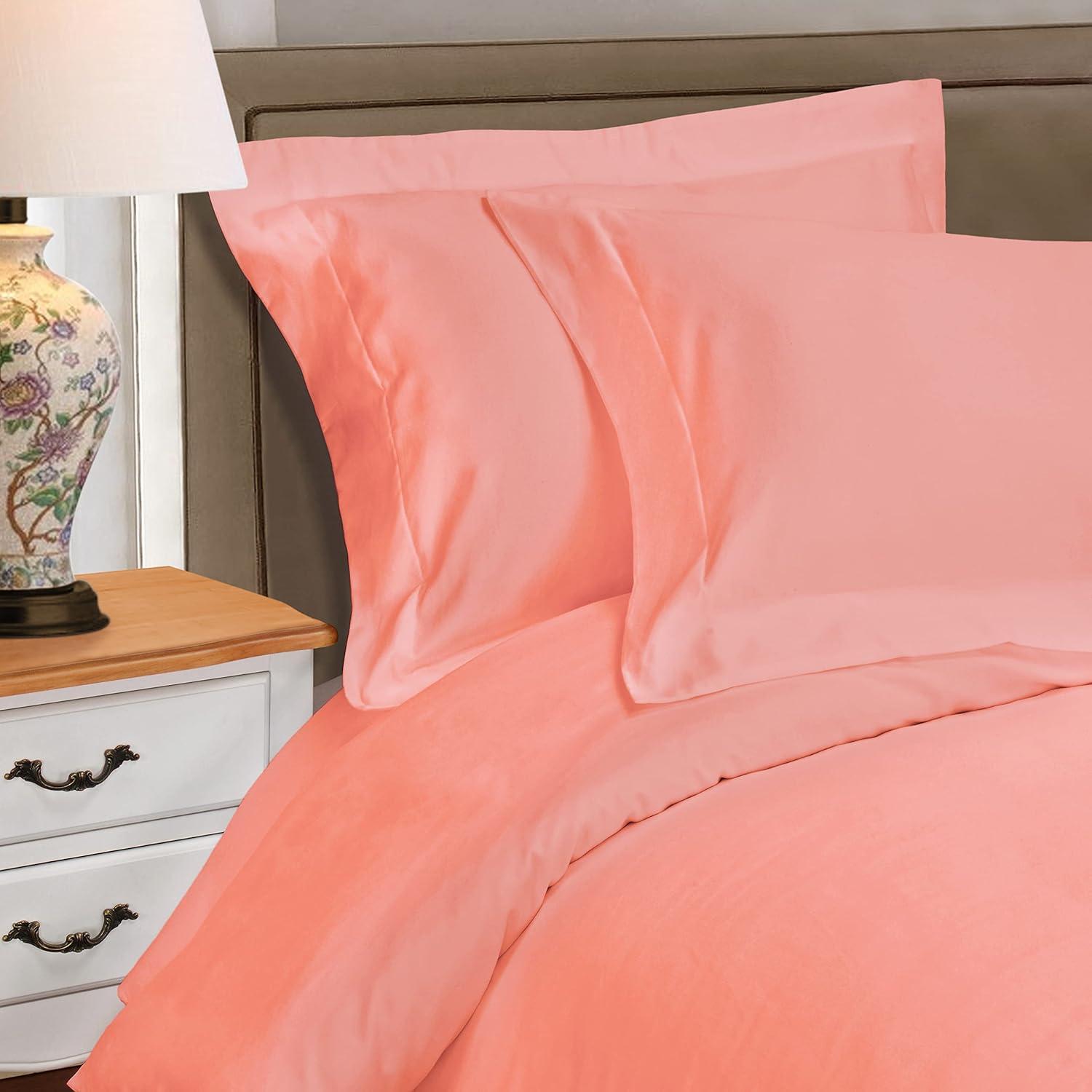 Superior Egyptian Cotton 1000 TC Dusted Rose Duvet Set, King/ California King