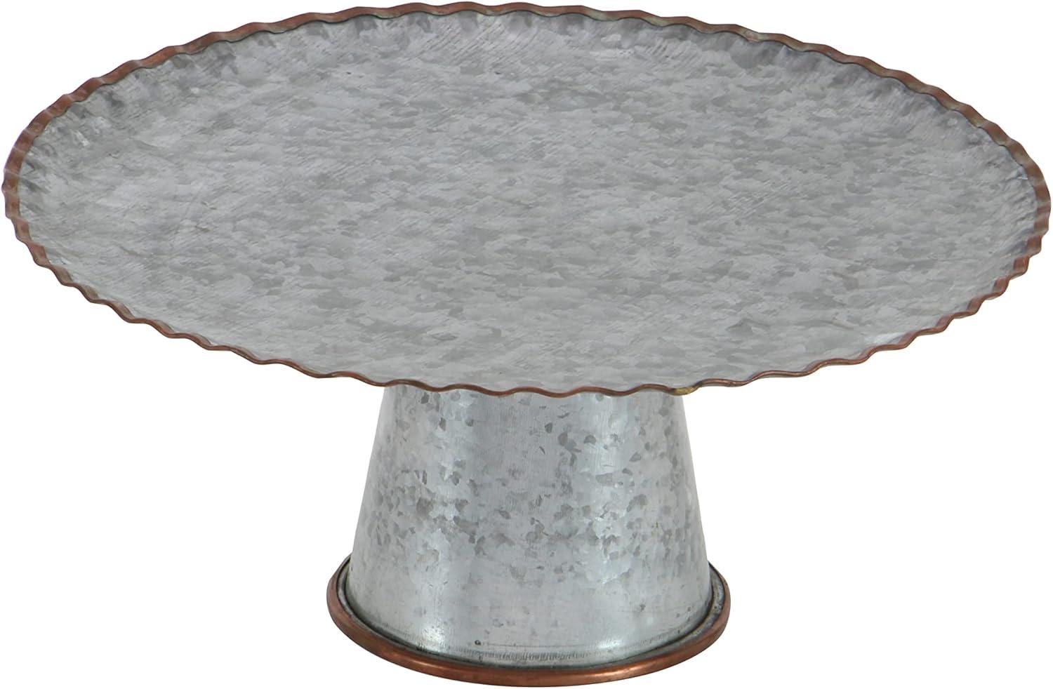 Croker Metal Galvanized Decorative Gray Cake Stand Set