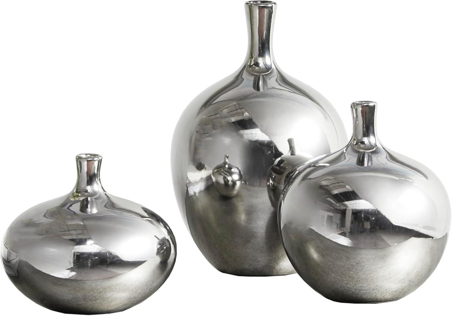 Ansen Mirrored Ceramic Decorative Vases 3-piece set