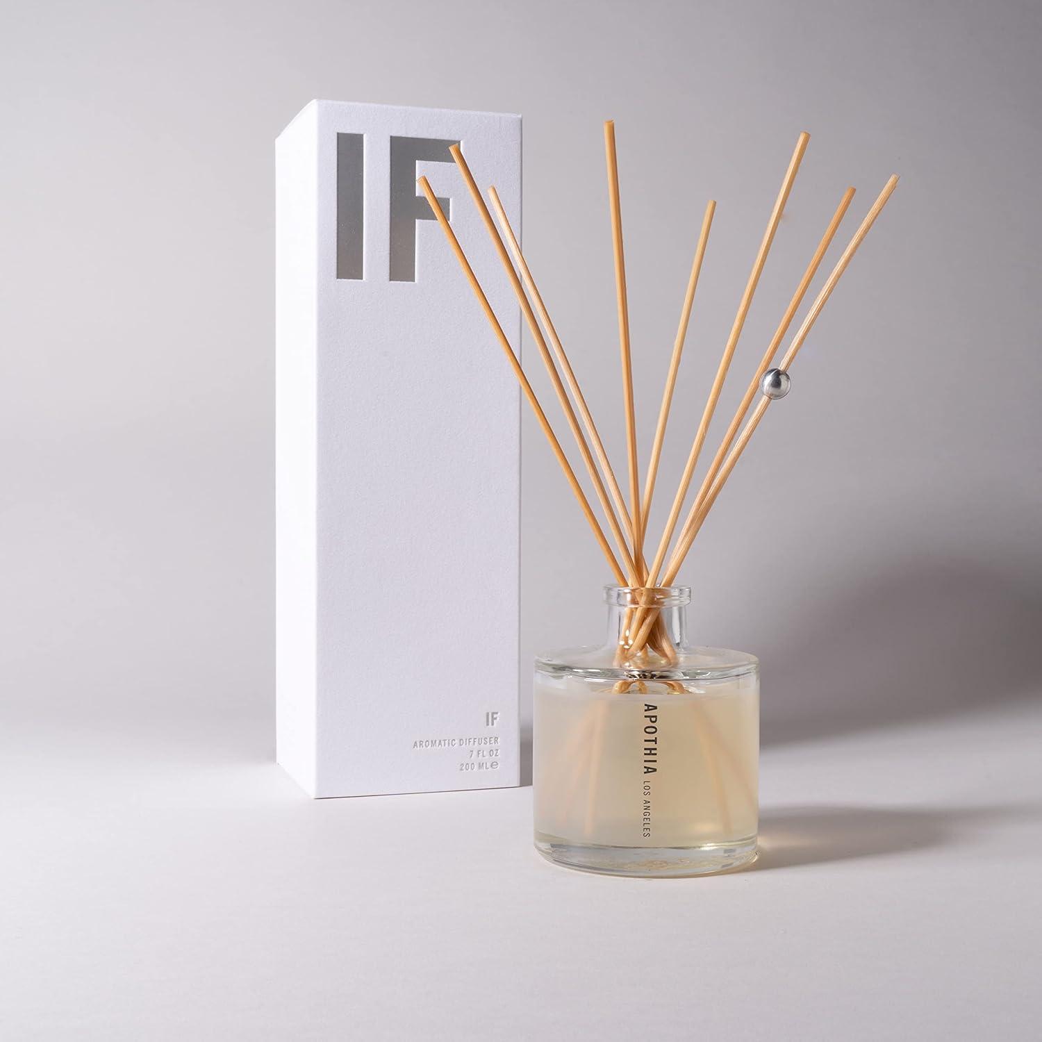 IF Aromatic Diffuser | Modern White Floral & Citrus | Premium Essential Oils | Up to 12 Months | 7 oz | 200 ml | Small Batches for Luxury Quality in Elegant Glass Bottle