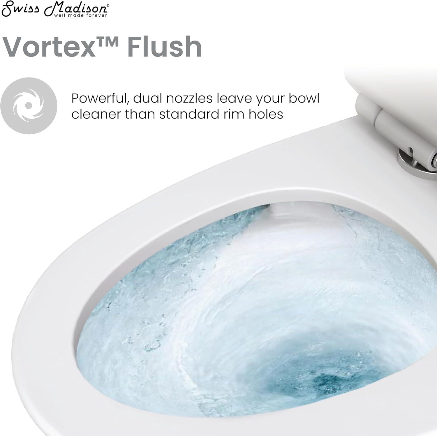 Swiss Madison Ivy One-Piece Elongated Toilet Vortex Dual-Flush 1.1/1.6 gpf