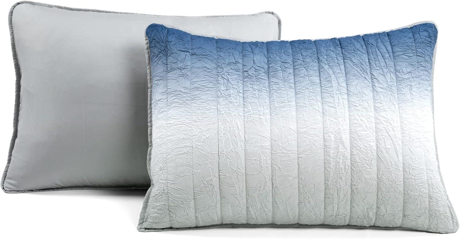 Lush Decor Crinkle Ombre Microfiber Quilt Set