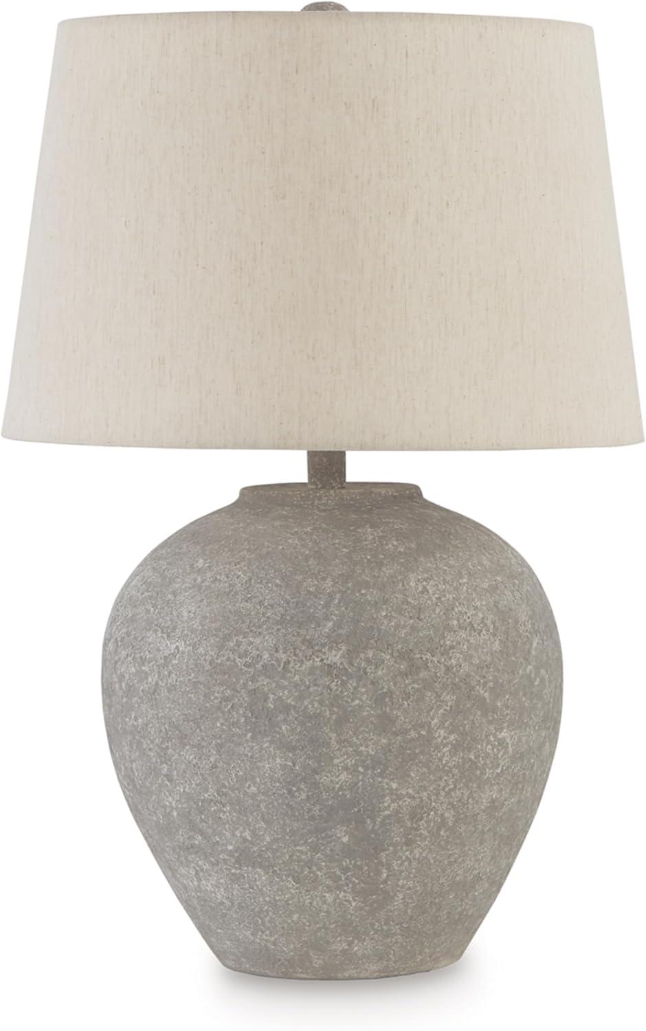 Signature Design by Ashley Casual Dreward Table Lamp  Distressed Gray