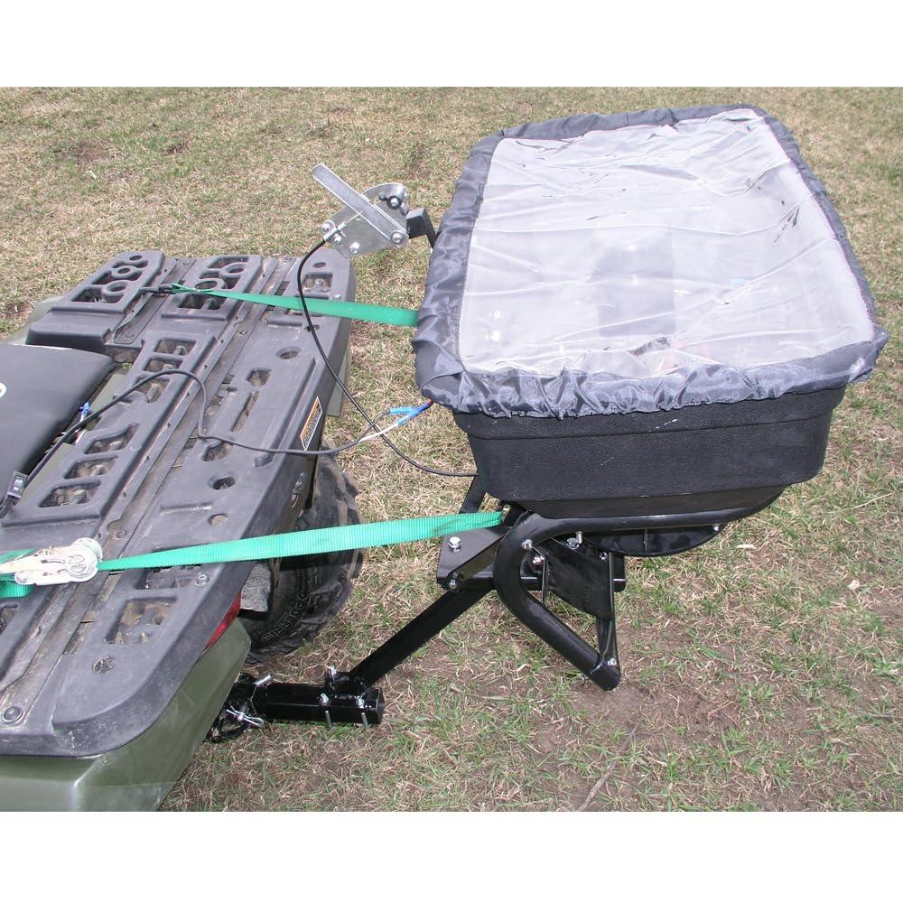 Field Tuff ATV Hitch Mount Receiver 125lb Grass Seed Fertilizer Spreader