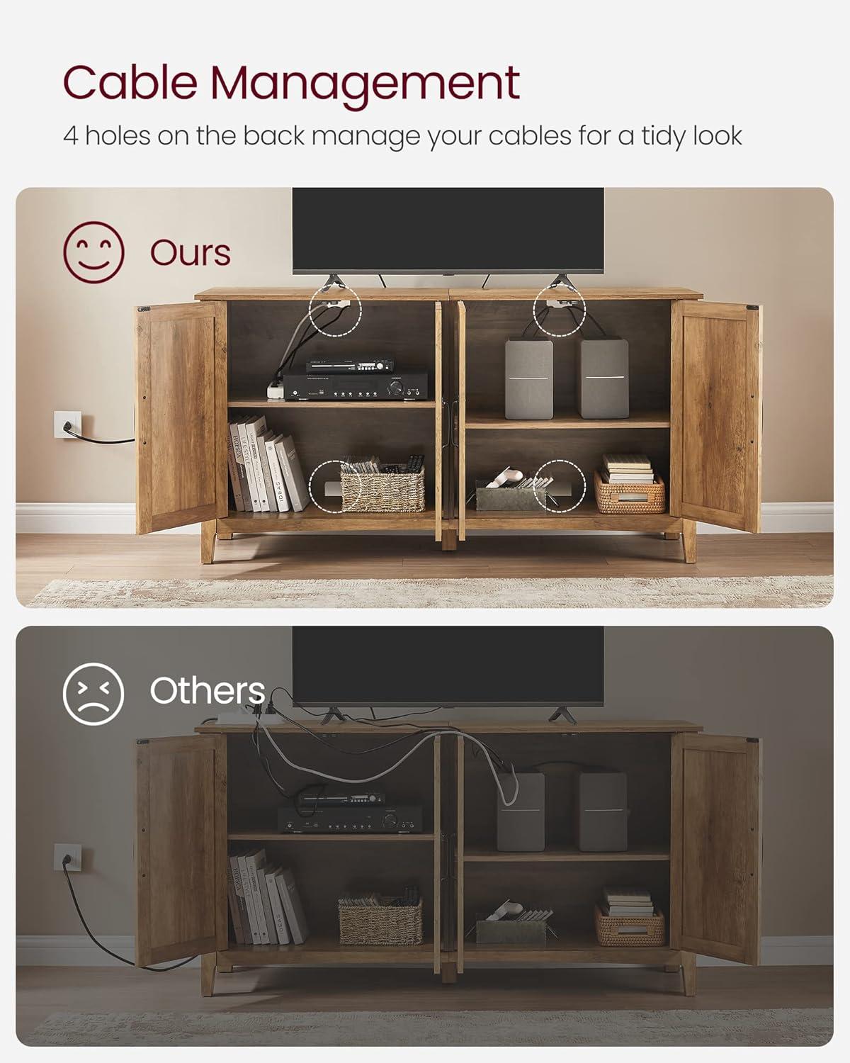 Wrought Studio™ Yvette 59"W Credenza Sideboard, Buffet Storage Cabinet