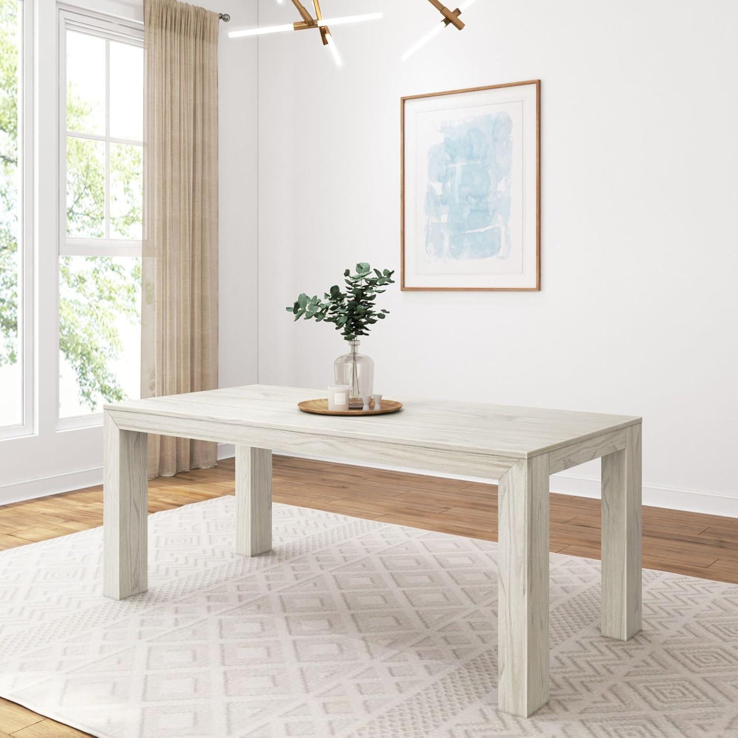 Plank+Beam 72" Modern Dining Table for 6, Solid Wood Rectangular Dining Table for Kitchen/Dining Room