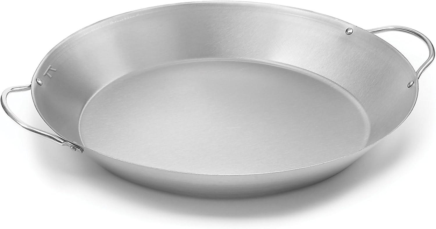 Large Stainless Steel Paella Pan with Handles