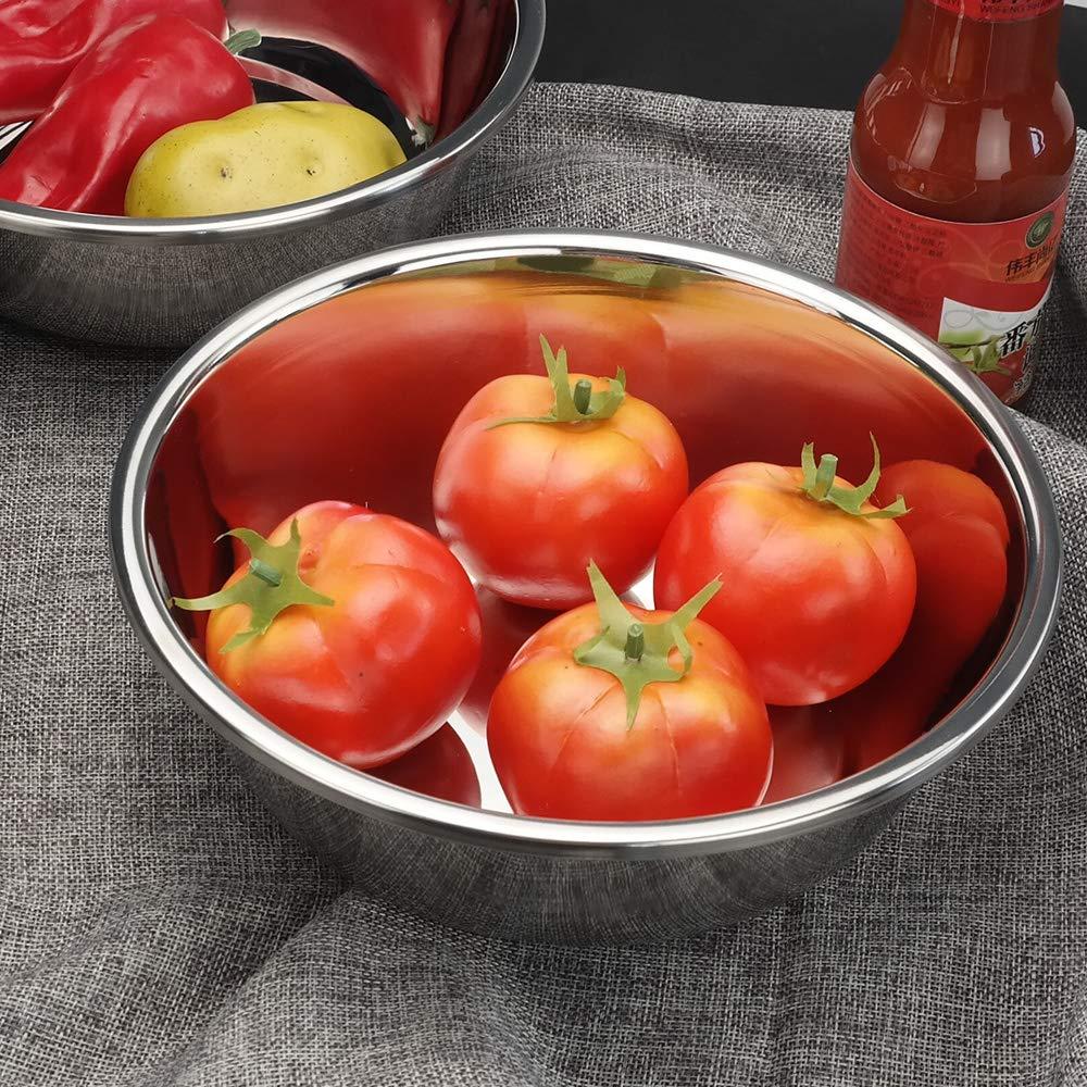 4-Pack Stainless Steel Mixing Bowls/Metal Prep Bowls, Salad Serving Bowl Set