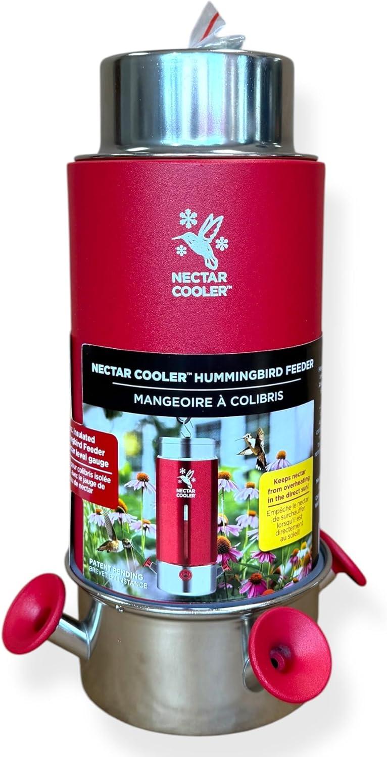Insulated Hummingbird Feeder Keeps Nectar Cooler & Fresh Longer