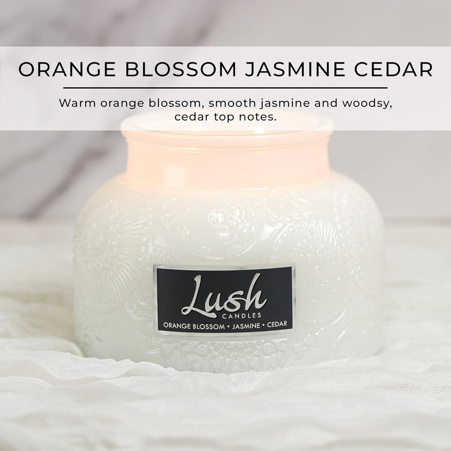 Orange Blossom Jasmine Cedar Scented Jar Candle