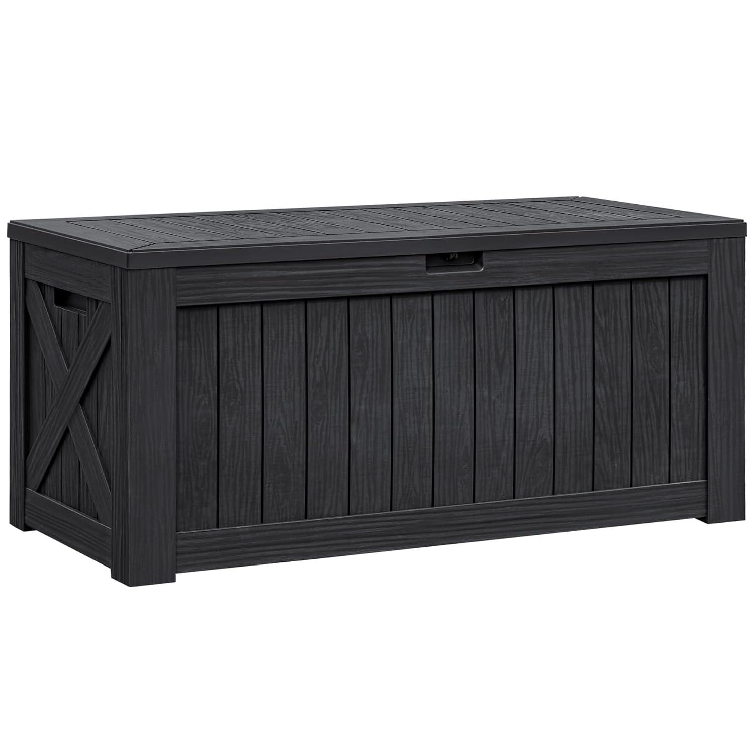 MAXAYA Resin Deck Box 120 Gallon Waterproof Large Deck Boxes P...
