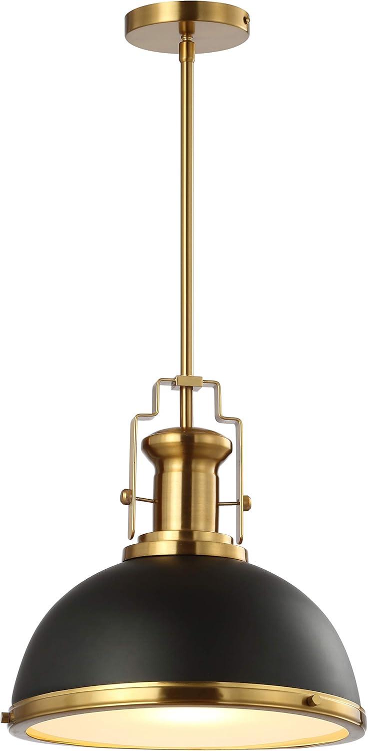 Homer Vintage Black and Brass Gold Iron LED Pendant Light