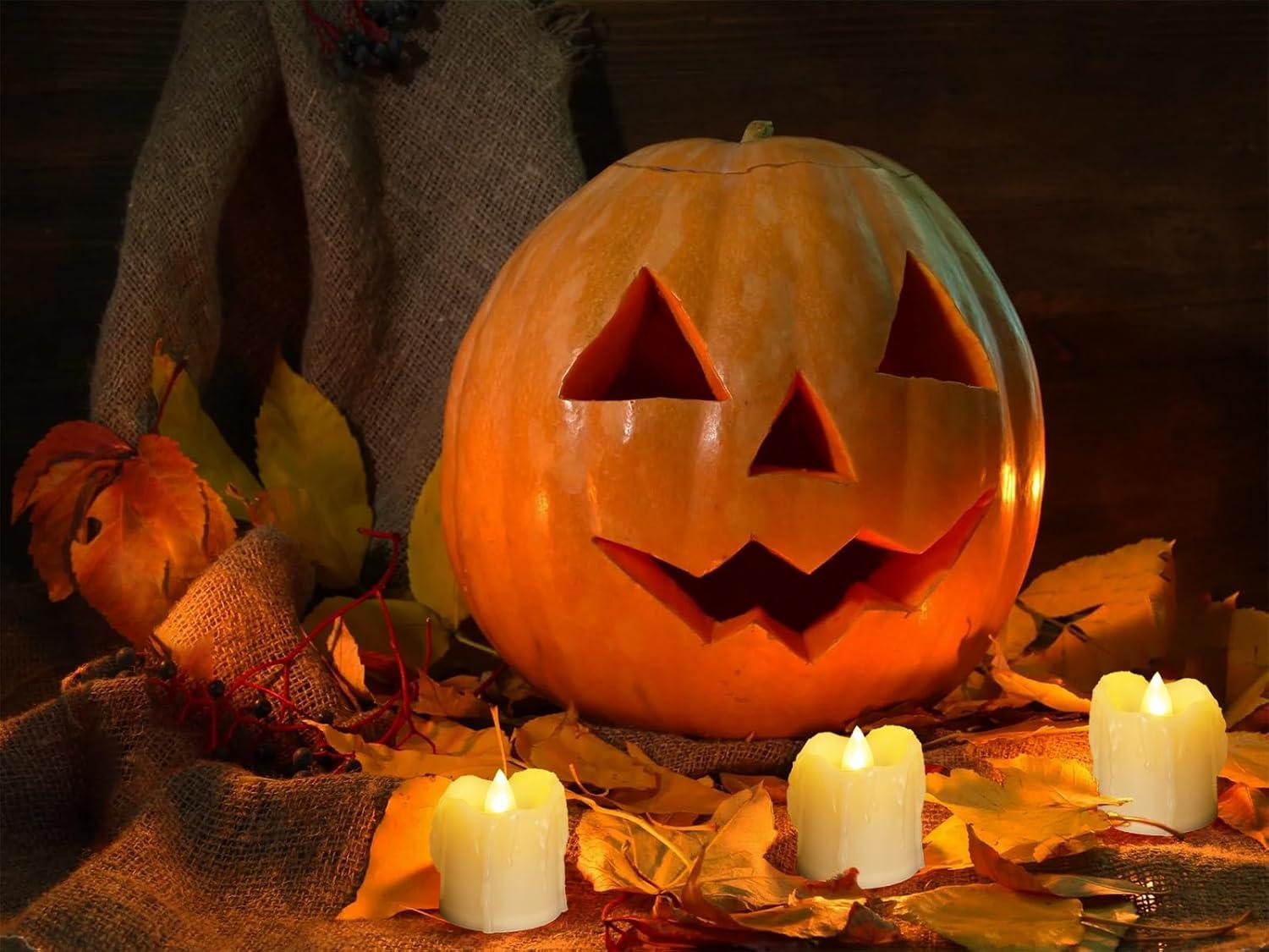 Candle Choice 6 Piece Flameless LED Votive Candles with Remote & Timer - Realistic Flickering Battery-operated Powered Electronic Tealight Candles 1.5”x1.5” Long Lasting Batteries Included 6-Pack