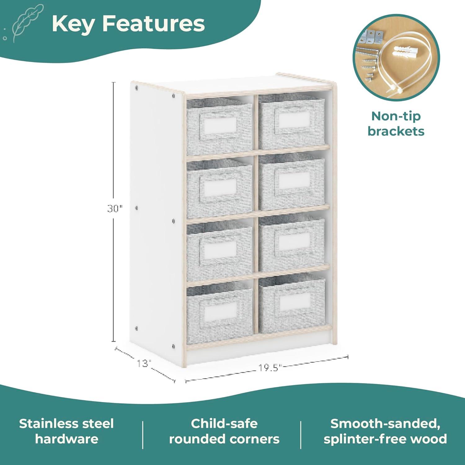 EdQ Essentials Bin Cubby Storage Organizer